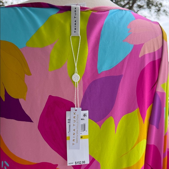 Trina Turk Multicolor Floral Long Sleeve Dress - Picture 4 of 4